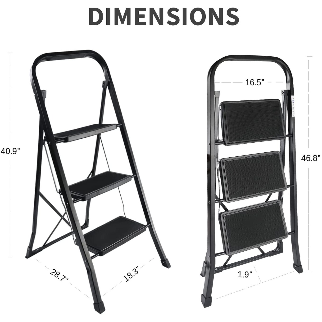 3 step shop folding stool