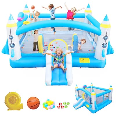 Multifunctional Jump 'n Slide Inflatable Bouncer for Kids - Multicolor