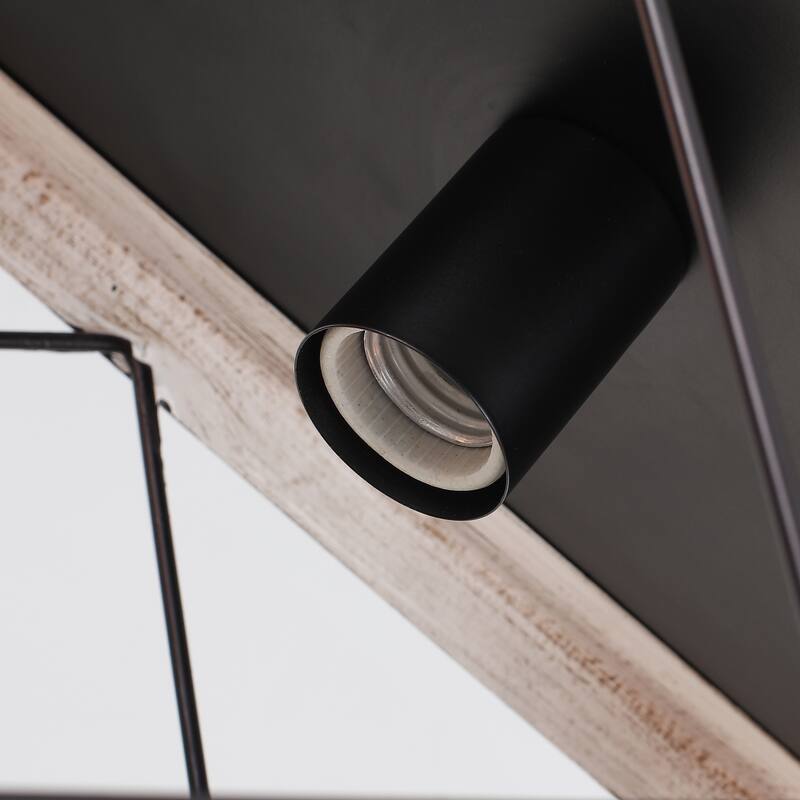 5-Light Vintage Industrial Chandelier for Kitchen Island Dining Room Living Room