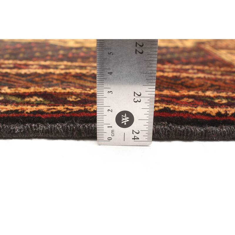 ECARPETGALLERY Hand-knotted Teimani Black Wool Rug - 2'9 x 4'6