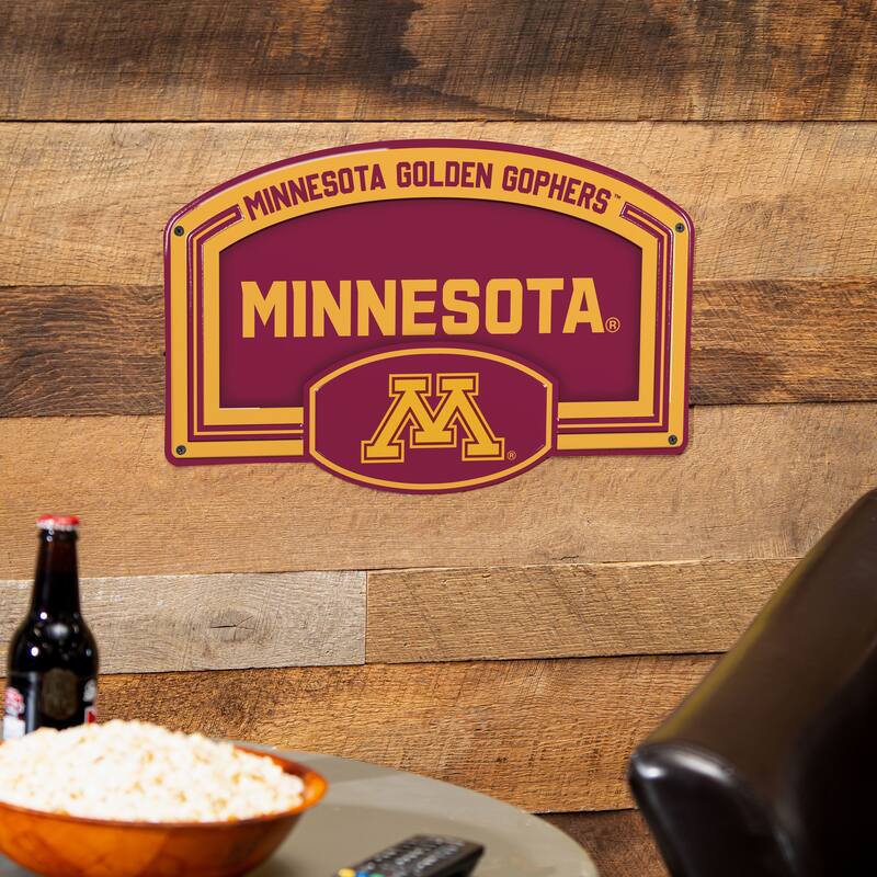University of Minnesota Embossed Steel Wall Sign, 11" x 17"