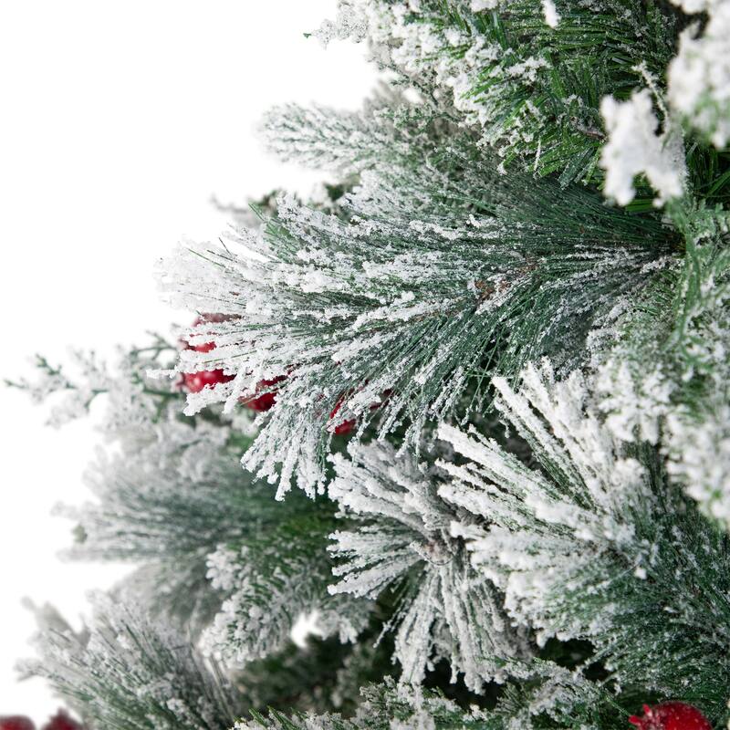 Real Touch™️ Heavily Flocked Whittaker Spruce Full Artificial Christmas Tree - 6.5' -Unlit - 6.5 Foot