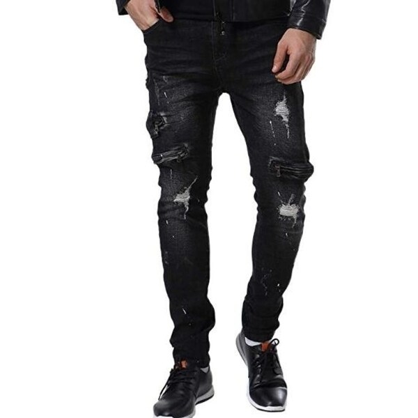 black pants ripped mens