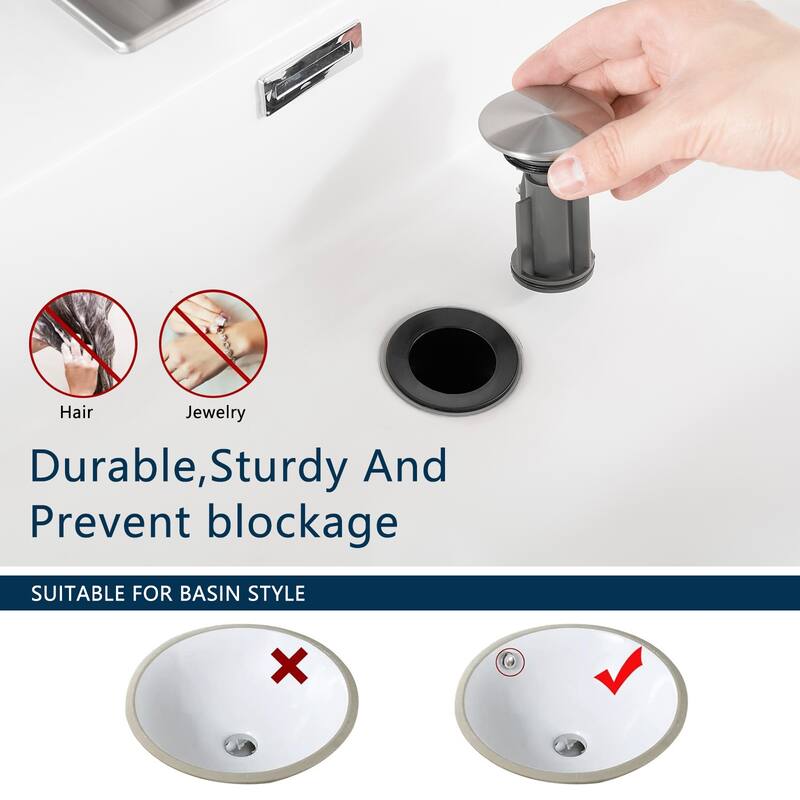 Modern Single Handle Single Hole Bathroom Sink Faucet with Pop Up Drain and Supply Line, Waterfall Spout Design