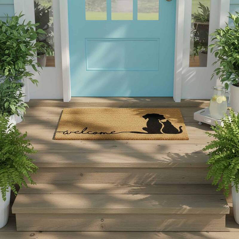 Charming Dog & Cat Welcome Mat
