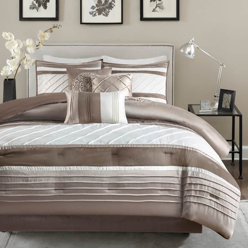 Porch & Den Denvers 7-piece Comforter Set - Tan - California King