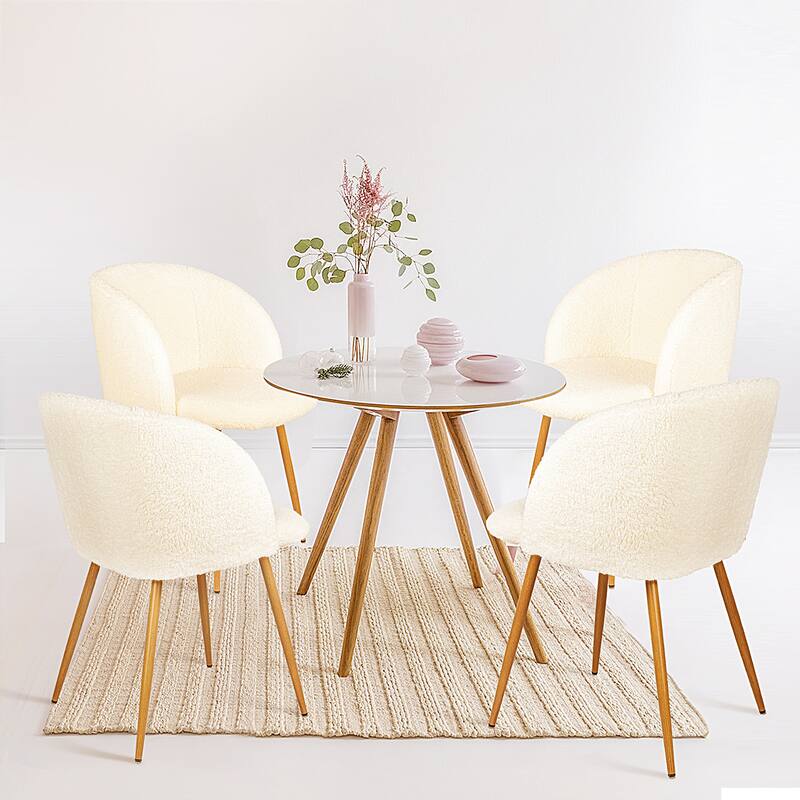 Rocking Accent Chair Tufted Upholstered Linen Wingback
