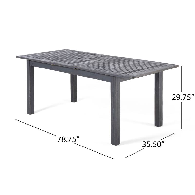 Nestor Outdoor Expandable Acacia Wood Dining Table by Christopher Knight Home