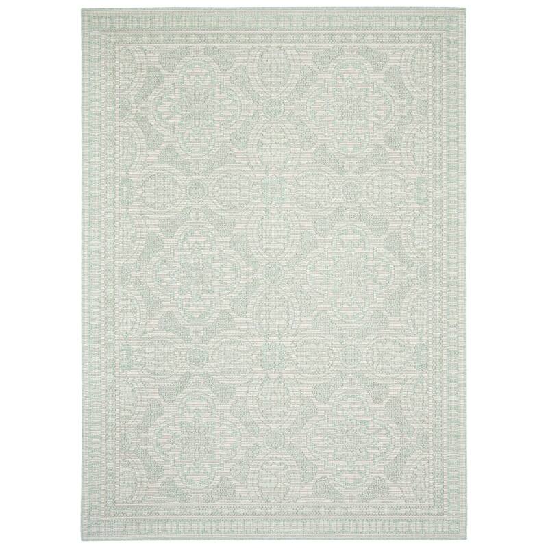 ECARPETGALLERY Veranda Traditional Indoor/ Outdoor Rug - 5'3 x 7'3 - Mint