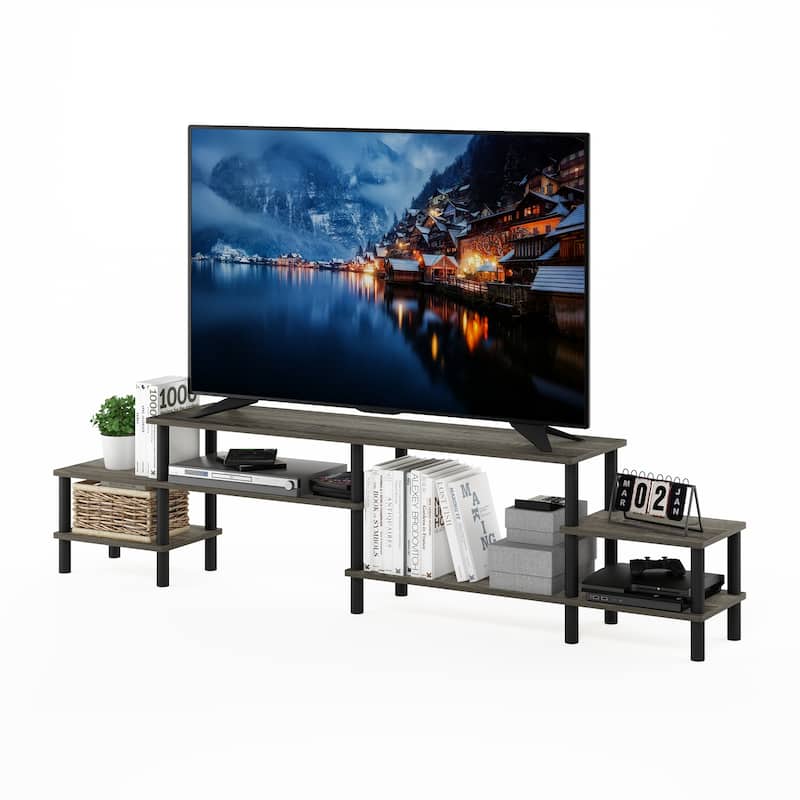 Furinno Turn-N-Tube Grand Entertainment Center for TV up to 80 Inch - French Oak