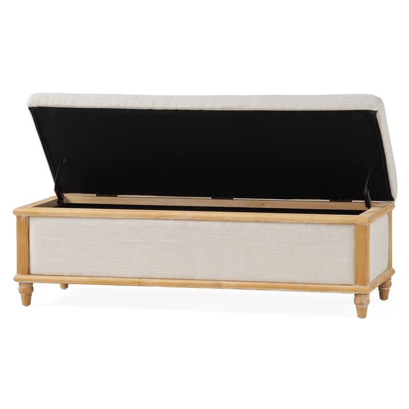 Abilene Fabric Storage Ottoman Bench by Christopher Knight Home