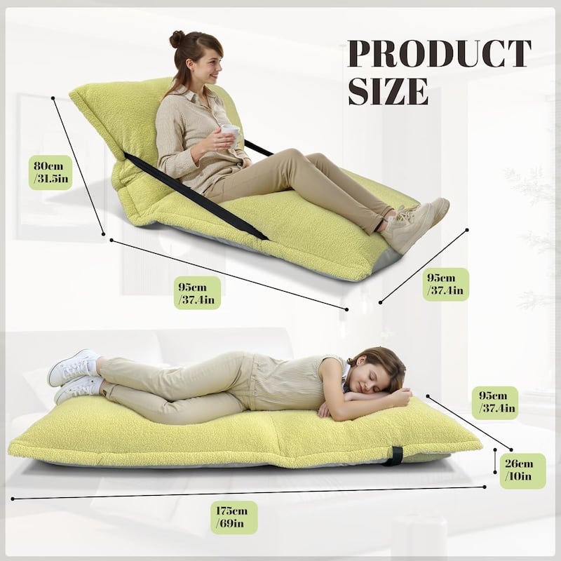 WOWMAX Waterproof Bean Bag Chair & Sofa, Adjustable Back Bean Bag Sofa, Outdoor Bean Bag for Living Room