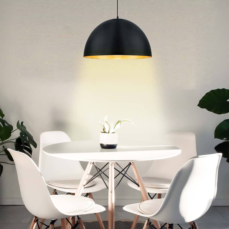 Eglo Gaetano 24-inch Black and Gold LED Pendant
