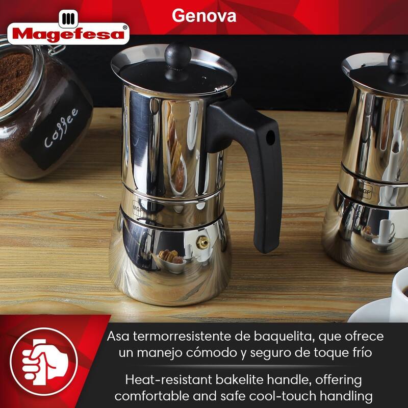 Genova Stainless Steel Espresso Maker