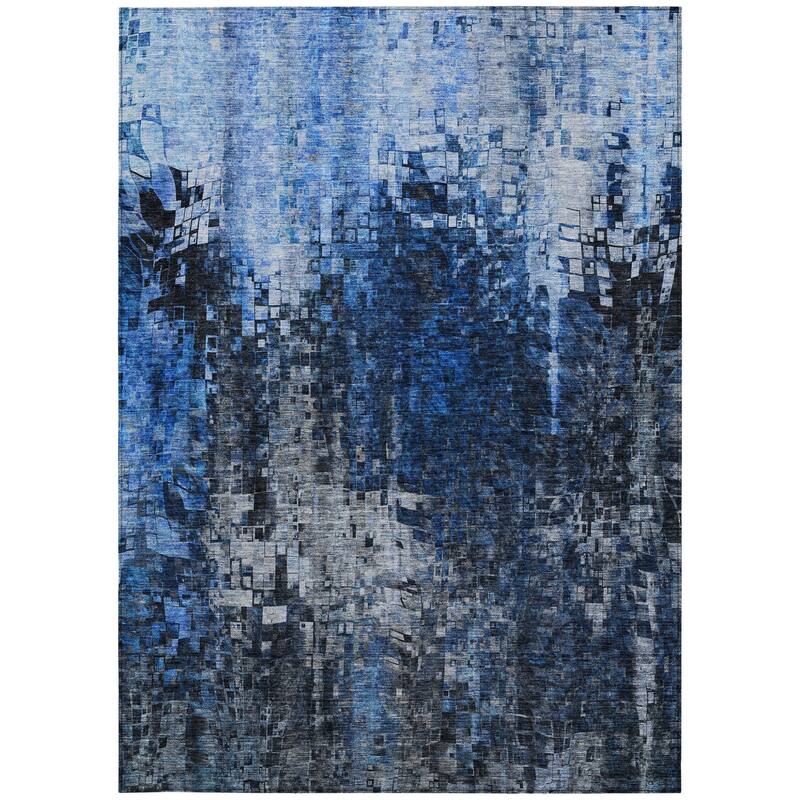HomeRoots Abstract Transitional Rectangle Outdoor Rug