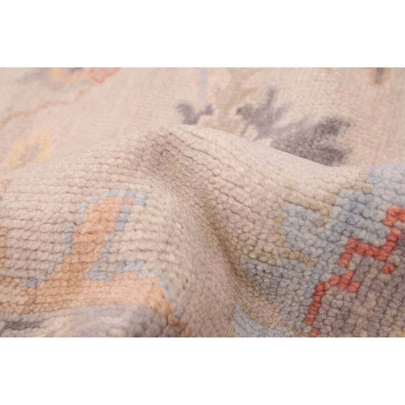 ECARPETGALLERY Hand-knotted Modern Oushak Light Grey Wool Rug - 8'2 x 9'10