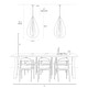 preview thumbnail 28 of 28, LALUZ Modern 4-Light Black Gold Chandelier Lantern Pendant for Kitchen Island Dining Room