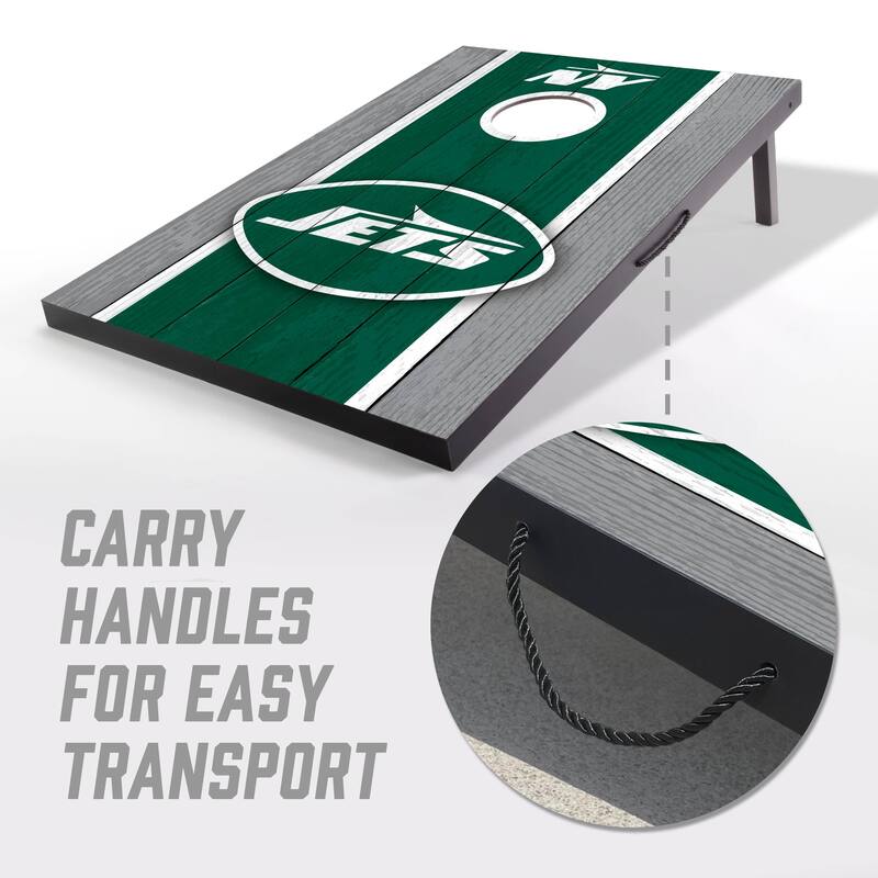 New York Jets NFL Compact 2x3 Tailgate Cornhole Board Set
