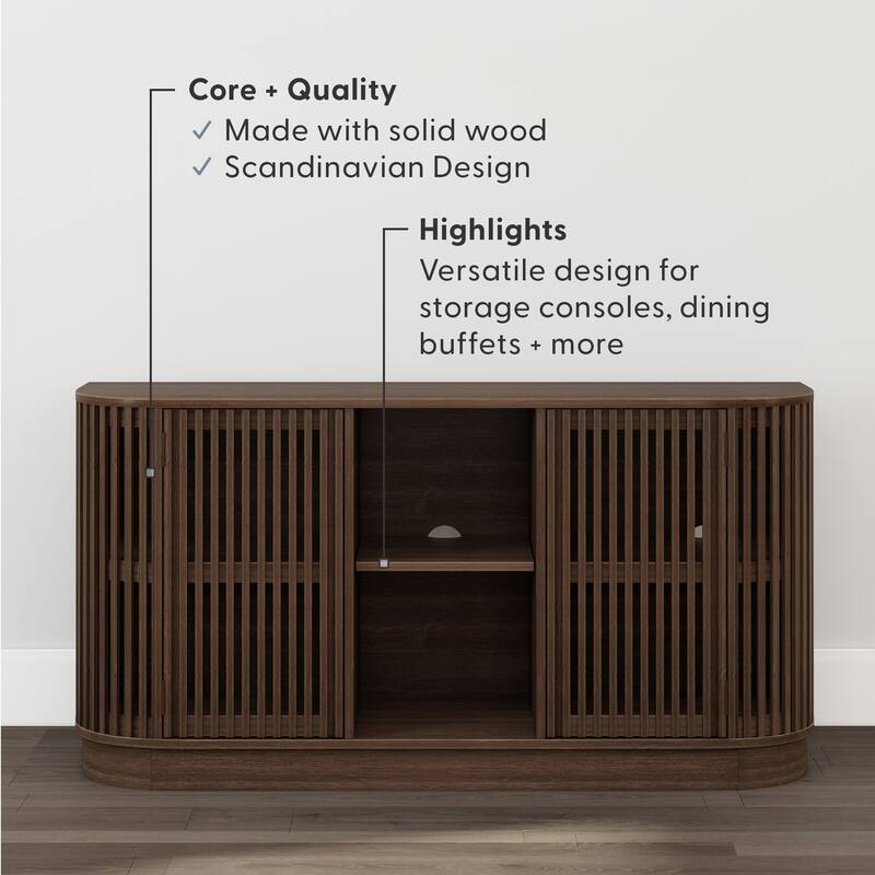 Plank and Beam Contour 2-Door Sideboard/TV Stand with Shelf