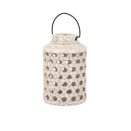 IMAX Home 40303 Verandah Small Cutwork Ceramic Lantern Overstock