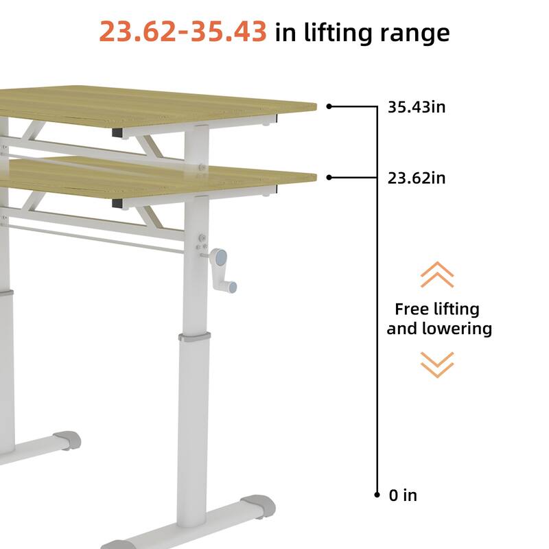Adjustable Study Desk for Kids & Adults - Height-Adjustable, Multi-Purpose Home/Office Desk, Compact Design