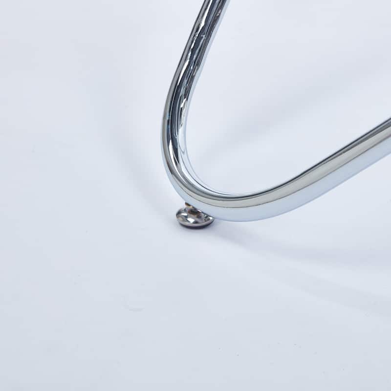 Dining Table with Tempered Glass Top & Metal Legs, Modern Round Kitchen Table for 2-4 People, Coffee Table for Small Space