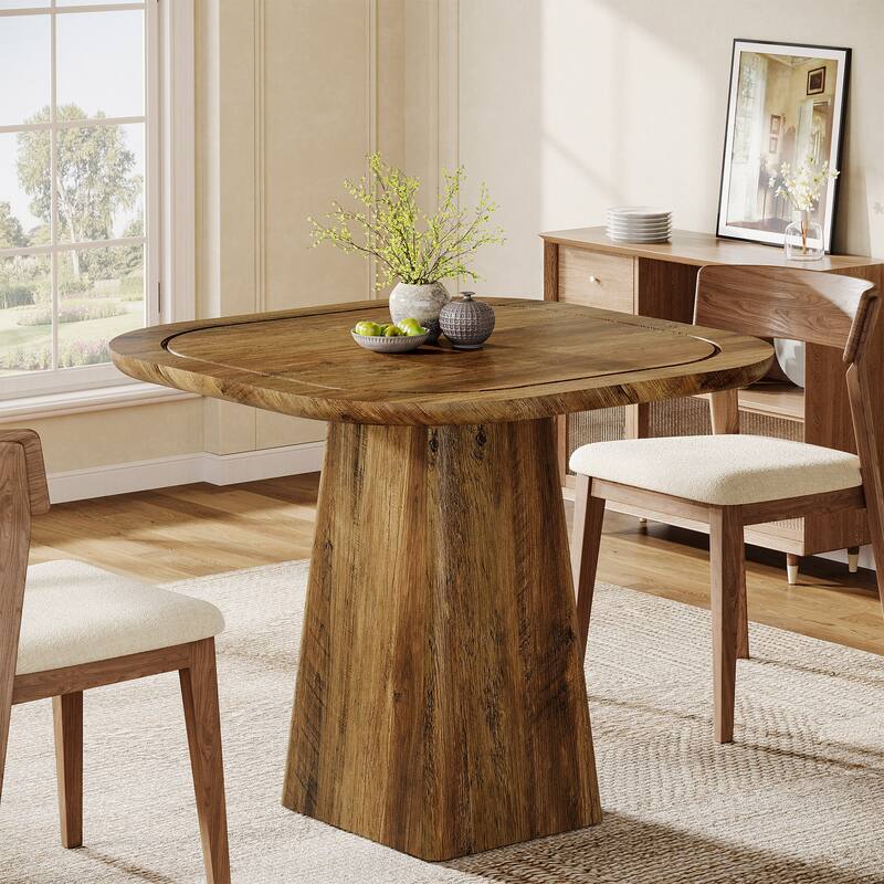 31.5" Square Dining Table for 2-4, Farmhouse Small Kitchen Table