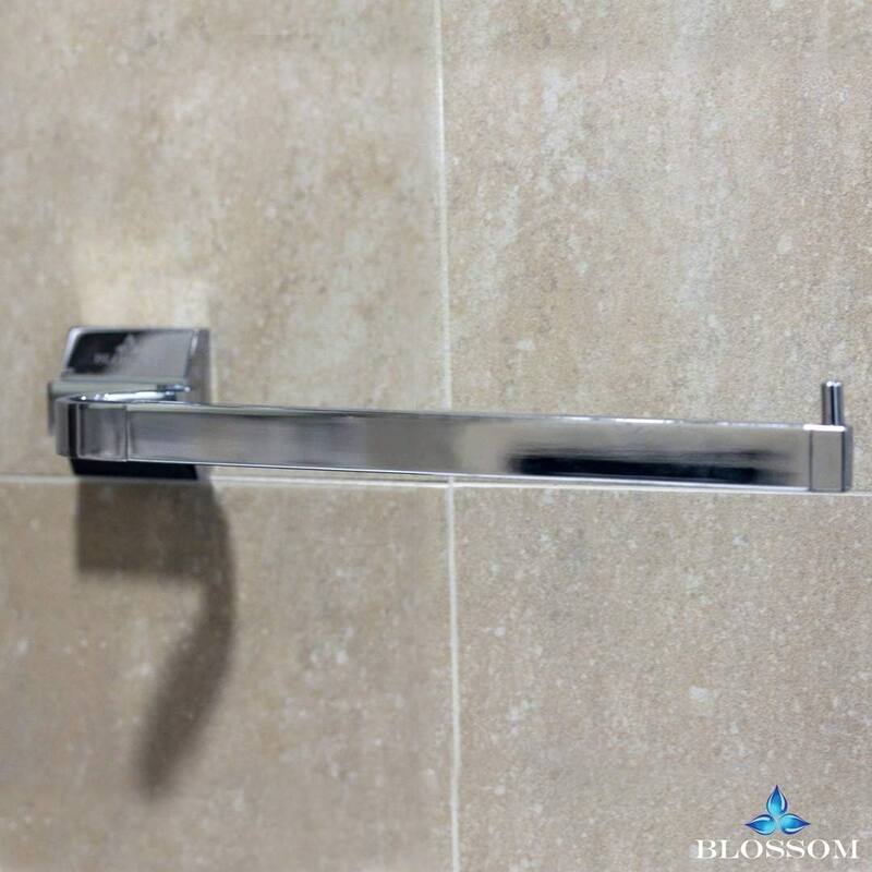 Blossom Tissue Holder Toilet Paper Roll Solid Bathroom Accessory - Chrome