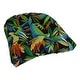 preview thumbnail 23 of 39, 19-inch Rounded Back Tufted Indoor/Outdoor Chair Cushion - 19" x 19" Tucuman Ebony