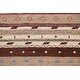 preview thumbnail 4 of 13, Striped Gabbeh Kashkoli Area Rug Wool Handmade Oriental Carpet - 7'9" x 8'2" Round