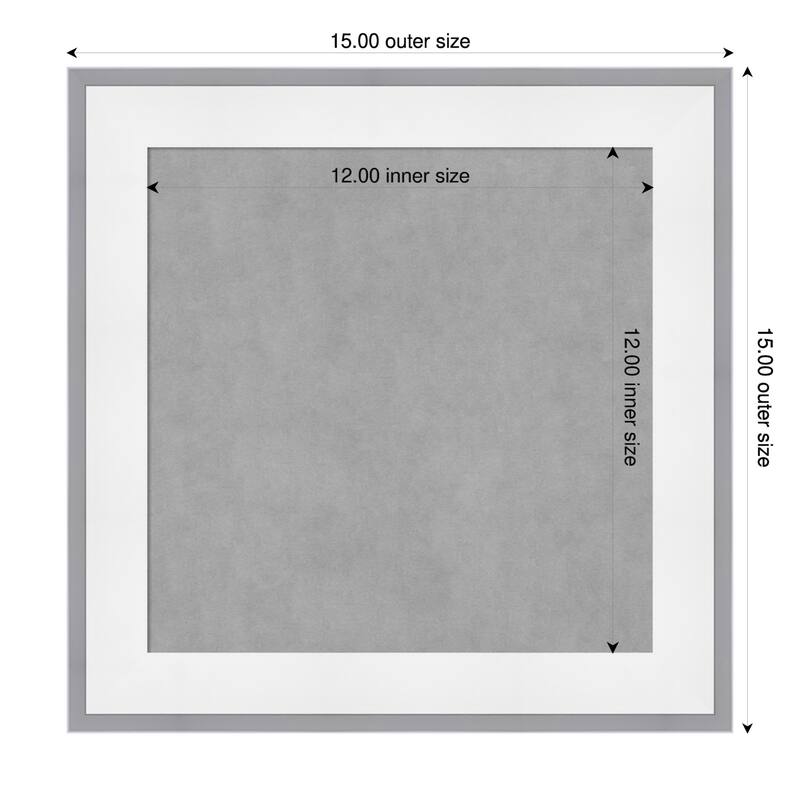 Amanti Art Maya Espresso Silver Framed - 15 x 15 in - Maya White Silver