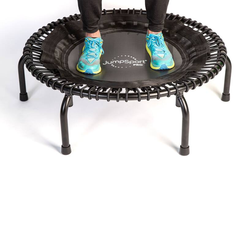 JumpSport 350 PRO Indoor Lightweight 39" Round Fitness Trampoline with 4 Videos - 39 in.