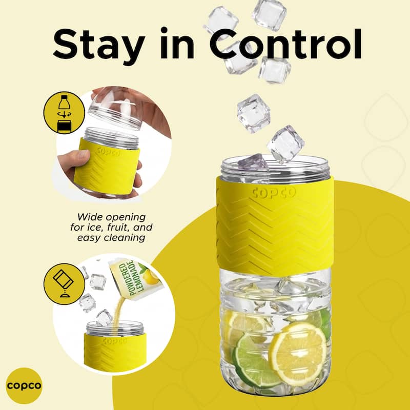 Copco Hydra BPA Free Tritan Water Bottle Set Leak Proof & Dishwasher Safe
