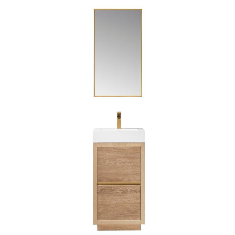 Miseno MV703018 Huesca 18" Free Standing Single Basin Vanity Set with - North American Oak