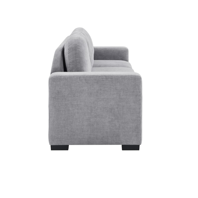 Christopher Knight Home - Dover Modern 84.7" Chenille Upholstered 3-Seater Sofa with Removable Curved Backrest & Cushion
