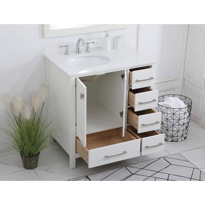 Elegant Lighting VF18832-BS Irene 32" Free Standing Single Basin