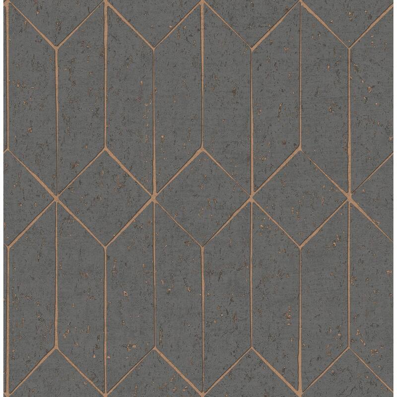 Advantage Hayden Charcoal Concrete Trellis Wallpaper