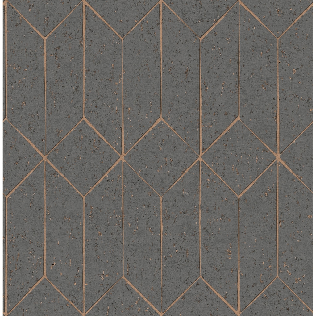 Advantage Hayden Charcoal Concrete Trellis Wallpaper