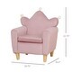 preview thumbnail 4 of 7, Qaba Soft Kids Sofa Chair, Single Lounger Armchair for Children with Strong Frame, Cute Pink Crown Throne for Relaxing