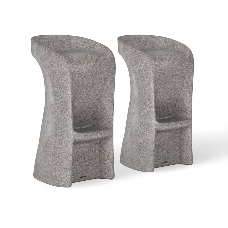 Ledge Lounger In Pool Barstools, Outdoor Patio, 33" Height - Set of 2 - Sandstone