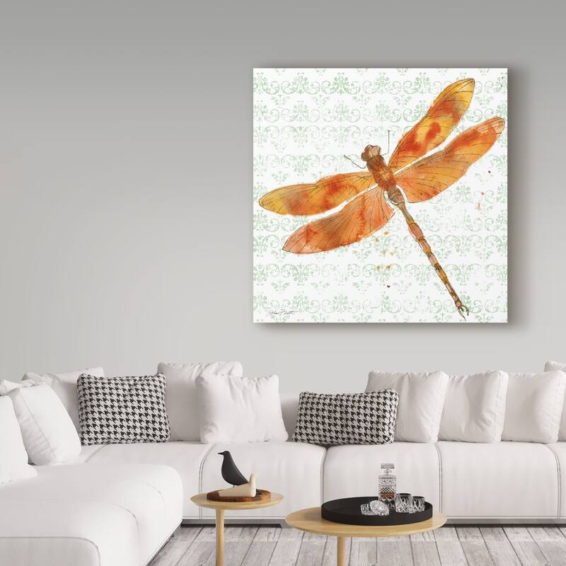 Jean Plout 'Dragonfly Bliss 4' Canvas Art