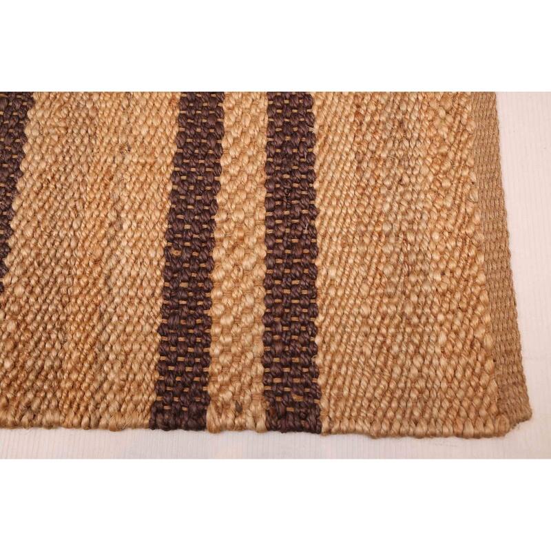 ECARPETGALLERY Flat-Weave Palas Denizli Tan Jute Kilim - 5'4 x 7'6