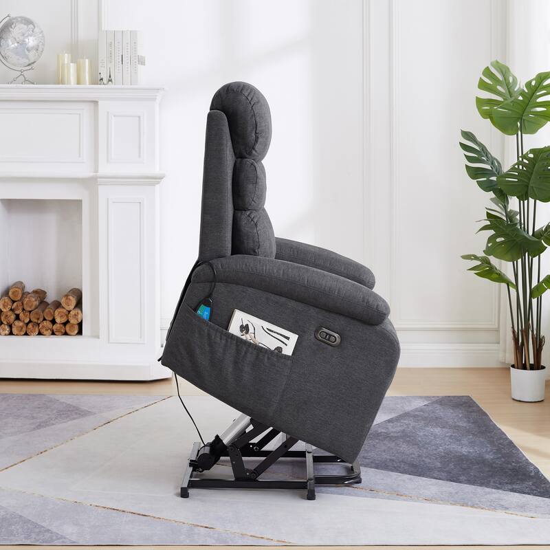 Power Lift Recliner Chair Sofa Electric Chair with Message Soft Fabric