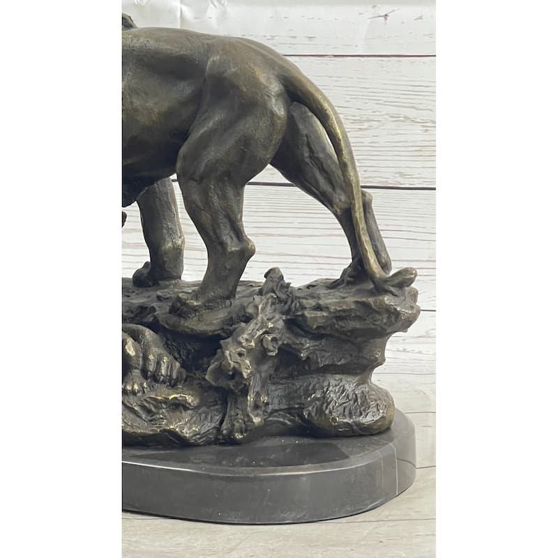 African Lion Family Wild Life Bronze Sculpture Indoor Outdoor Home Decor By Barye