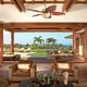 preview thumbnail 4 of 8, Honeywell Sabal Palm Tropical LED Ceiling Fan with Bowl Light, Hand Carved Blades - 52-inch