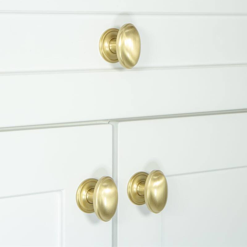 Grandeur EDEN-BRASS-KNOB-GEO Eden Prairie 1-3/4” Solid Metal Vintage