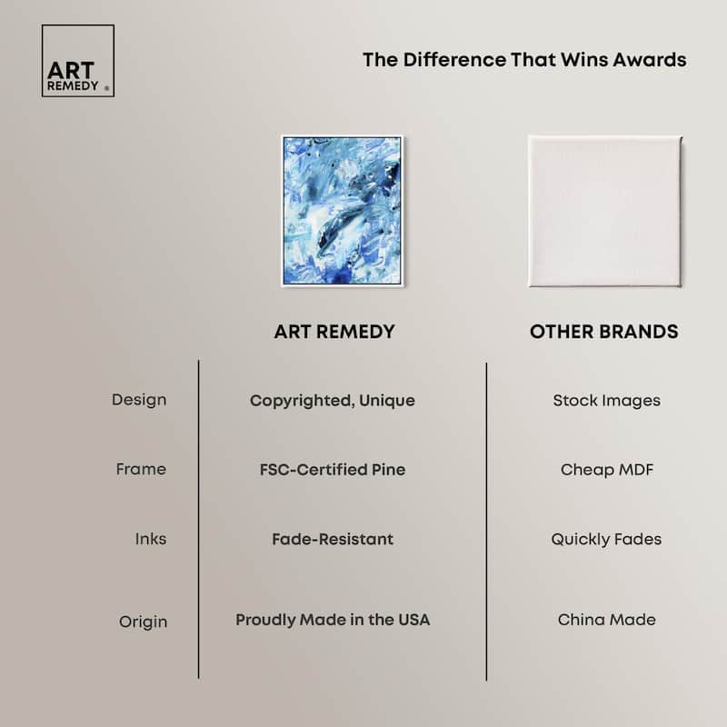 Impasto Blues Canvas by Art Remedy