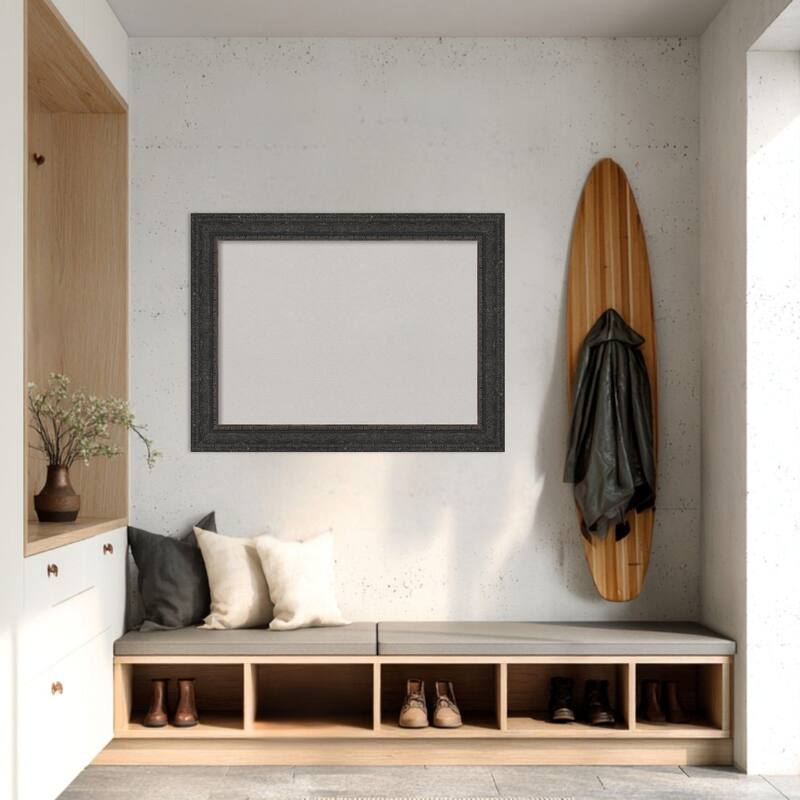 Attic Aged Black Wood Framed Cork Board - Bulletin Board, Organization Board, Pin Board