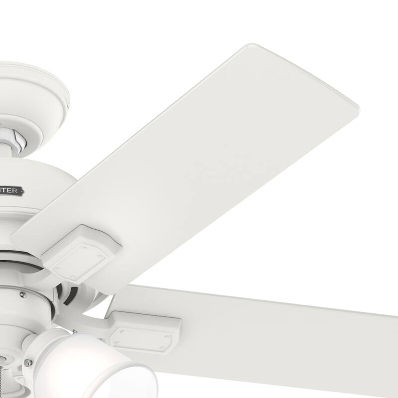 Hunter 44" Crystal Peak Ceiling Fan with LED Light Kit and Pull Chain, Casual, Transitional