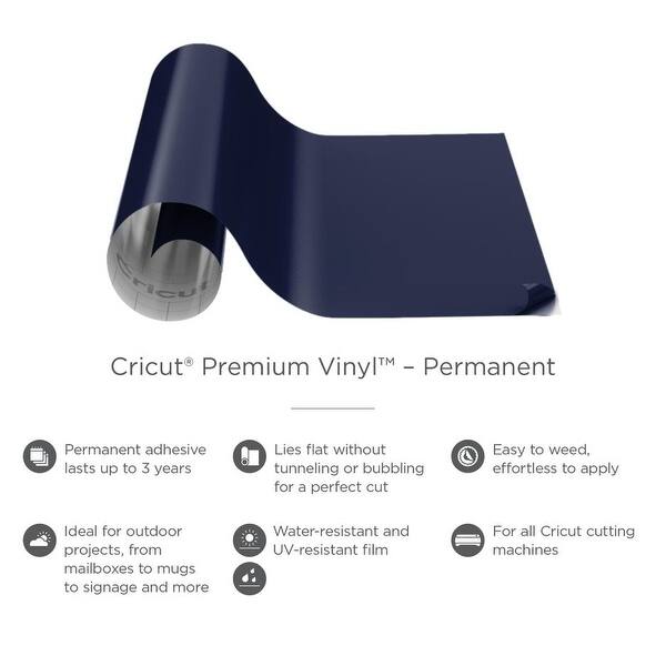Shop Cricut Premium Permanent Glossy Vinyl Rolls Diy Adhesive Decal Rainbow 12x48 Overstock 28587604